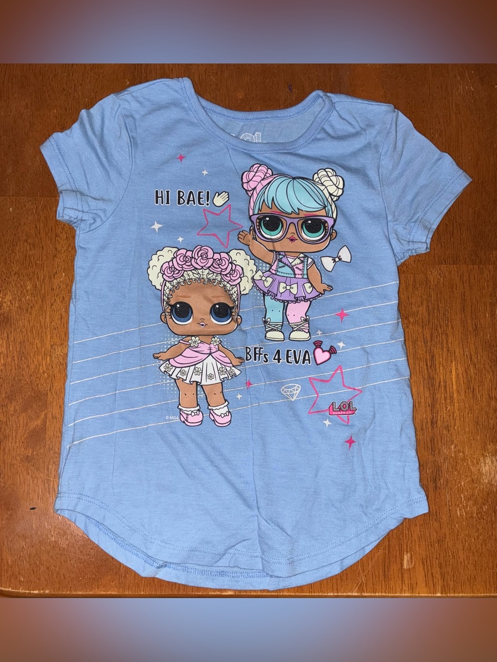 L.O.L. Surprise! Light Blue Short Sleeve Tee with BFF Dolls Graphic
